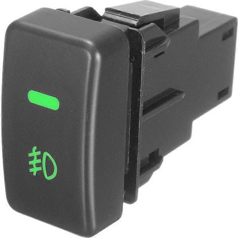 Interrupteur de feux antibrouillard à bouton-poussoir 5 broches pour voiture, en plastique noir, 23 x 43 x 60 mm, compatible Honda Civic, Accord et CRV. Accessoires pour feux antibrouillard. (1/4)