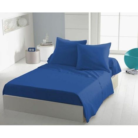 Home Linge Passion Bettlaken Mikrofasern Blau 240x300 cm