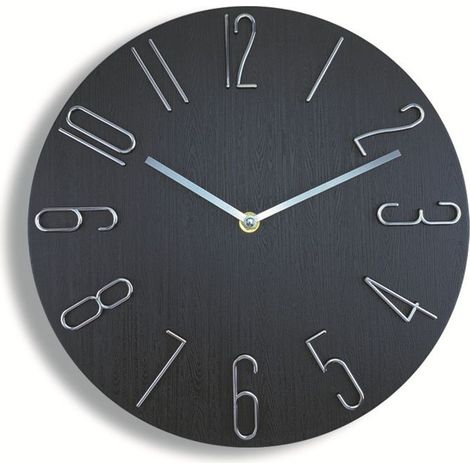 Horloge murale 30 cm,horloge de salon design,horloge murale silencieuse à quartz,décoration murale moderne,Noir A (1/5)