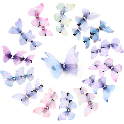 28 Pieces Pince Cheveux Papillon, 3D Clips à Cheveux de Papillon Clip à Cheveux Accessoires Cheveux pour Femmes et Filles (1/5)