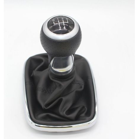 Adapté aux voitures Volkswagen Golf et Bora, cet ensemble comprend un pommeau de levier de vitesses à 6 rapports (R135246) avec garniture noire électroplaquée et anneau brillant.