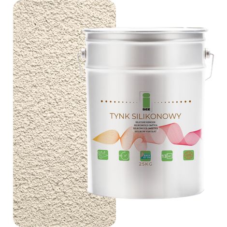 INTONACO SILICONICO PER FACCIATE ESTERNE, BEIGE CHIARO, 1,5 MM PREMIUM DELUX, 25 KG
