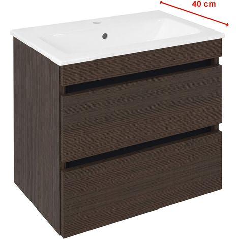 EZARA Meuble sous-vasque 58x54x39cm, pin rustique