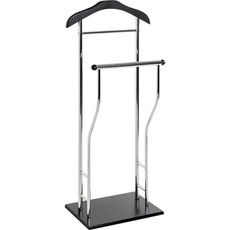 Möbel valet chromé, noir, MDF, métal - Dim.: L 45 cm x H 110 cm x P 30 cm, Style: Modern (1/5)