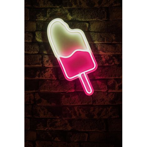 Neon Graph Éclairage LED décoratif en plastique  Blanc et rose 