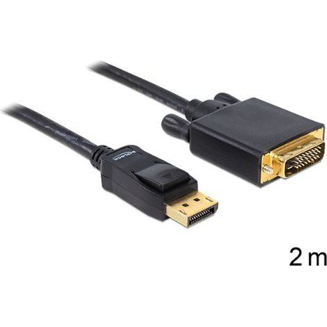 DeLOCK Display Port St.&gt 24 + 1Pin Dvi-St. 2.0M Goldk. [BK] (1/5)