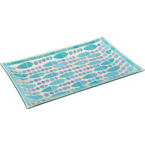 Dekoratives Mosaiktablett für Zuhause, Marine und nautisches Design