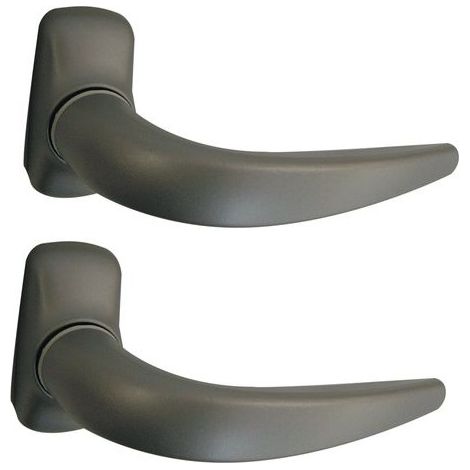 Doppelter Türdrücker Horus Midi 2053I FAPIM Vierkant 8 mm - Schwarz 9005 - 205337