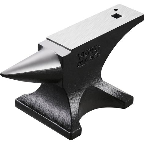 Enclume de Forgeron en Acier Moulé 25 kg, Enclume à Corne Simple Ronde, Haute Dureté, Grand Plan de Travail, Base Stable, Outil de Travail du Métal pour Pliage, Façonnage, Torsion, Bijoutiers (1/5)