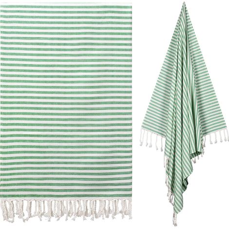 Serviette de plage extra large - 101,6 x 177,8 cm - Anti-sable et séchage rapide - Coton fin et léger - Piscine, plage et voyage - 101,6 x 177,8 cm (1/4)