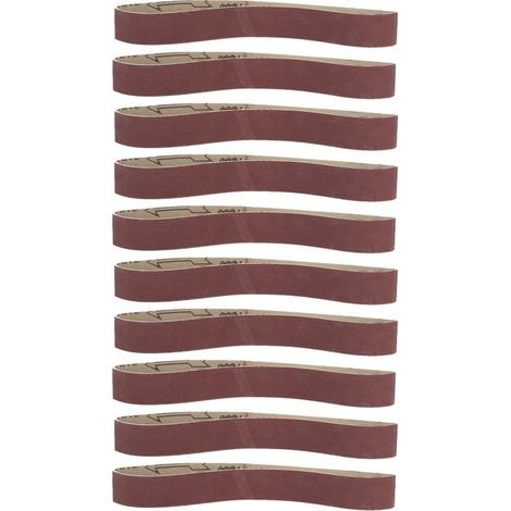10 piezas de cintas abrasivas de alúmina para lijado, pulido y rectificado, 53330 (grano 400) (1/5)