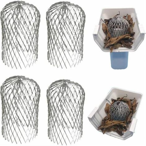 Filtres de Gouttière en Aluminium Grille Protection Gouttiere Protège-gouttières en Métal Protection Gouttiere Feuilles pour Maison, Avant-toit, Fossé, Égout 4 Pièces (1/5)