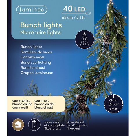 Kaemingk Micro LED Bündel Lichterkette mit 40 Lichter warmweiß 65 cm Lichterkette (1/5)