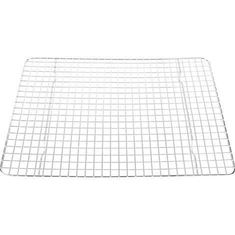 Grille de barbecue rectangulaire en acier inoxydable 42,8 x 30 x 2 cm, accessoires de cuisson (1/4)