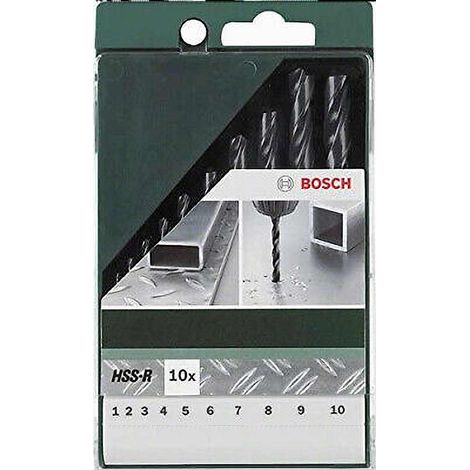 Bosch 10tlg. Metallbohrer-Set HSS-R rollgewalzt (1/4)