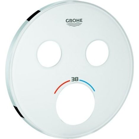 Rosette 49033 für SmartControl UP-THM mit 2 ASV moon white (1/2)