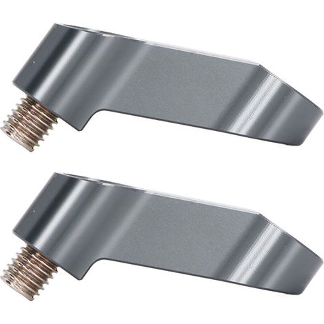 1 Paire d'Extenseurs de Support Rétroviseur Moto 10mm/0.39in - Adaptateur de Rehausse - Compatible NMAX 155/125 (2015-2022) - Gris (1/5)