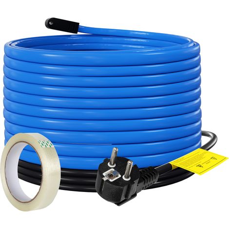 Jiubiaz 12m 204W Cavo di riscaldamento Cavo riscaldante antigelo autoregolante con termostato e 10 m di nastro adesivo IP68 (1/5)