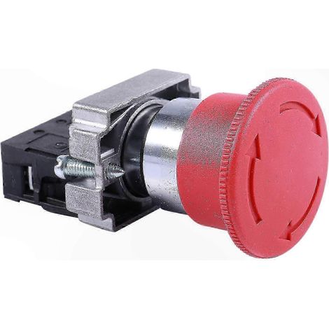 Roter Not-Aus-Taster, 22 mm, NF 600 V 10 A, Pilzkopf (1/4)
