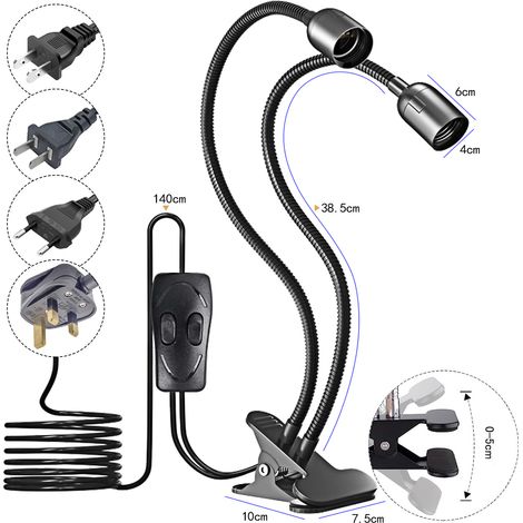 Lampe Horticole LED Spectre Complet pour Plantes d'Intérieur - Base E26/E27 (Ampoule Non Incluse) (1/5)