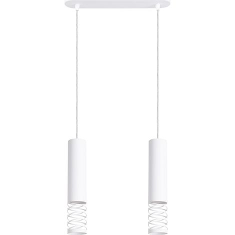 Lámpara colgante Lami blanco acero 2xGU10 33cm Sollux (1/2)