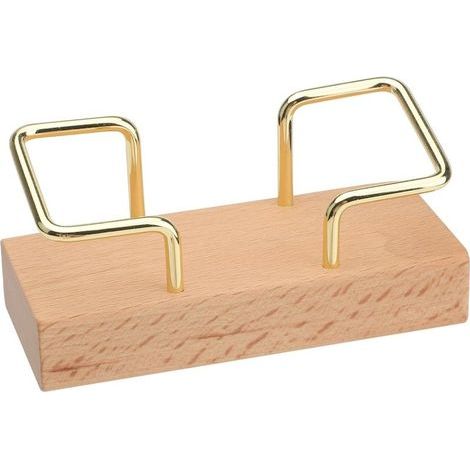 Porte-cartes de visite en bois, support à cartes de visite en noyer pour bureau, magasin, stand de foire (1/5)