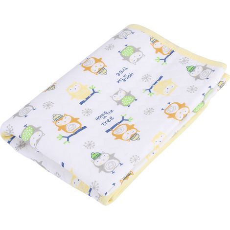 Tapis d'allaitement imperméable en coton pour bébé, alèse changeante jaune (1/5)