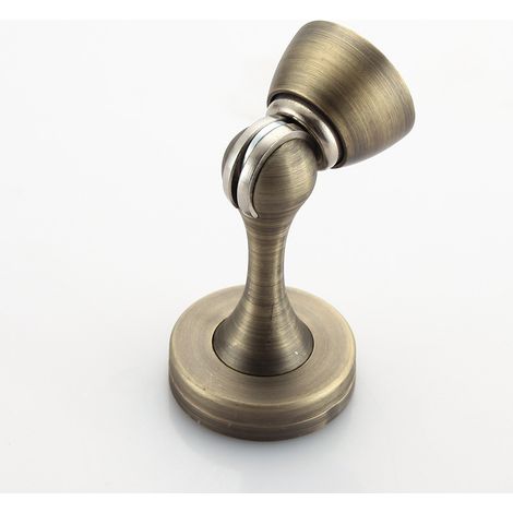 Lot de 4 butées de porte magnétiques en acier inoxydable bronze, fermeture amortie, fixation murale robuste pour portes lourdes (1/5)