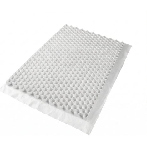 Tapis de gravier avec toile de paillage en PEHD blanc 120 x 80 x