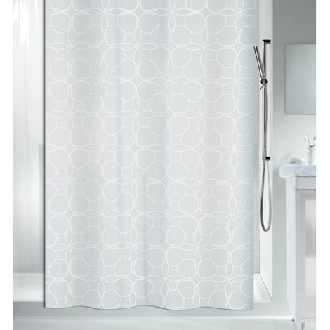 Cortina de ducha Poliéster FILIGRAN 180x200cm Blanco Spirella