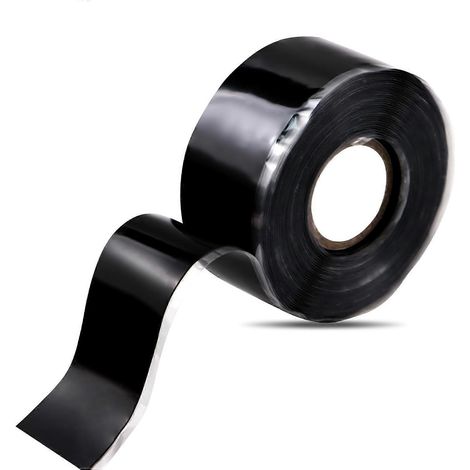 Ruban silicone auto-adhésif 2,5 cm x 5 m, étanche et auto-amalgamant, pour la réparation de tuyaux d'arrosage et de plomberie. (1/5)