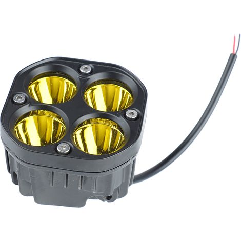 Phare LED moto 40W jaune, spot étanche tout-terrain auto véhicule (1/5)
