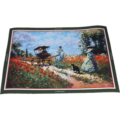 Mantel individual para la mesa debajo del plato, mantel individual con pintura de Claude Monet, regalo (1/2)