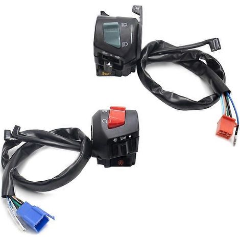 Interrupteur de guidon de moto 7/8 po (22 mm) : klaxon, clignotant, phare. (1/4)