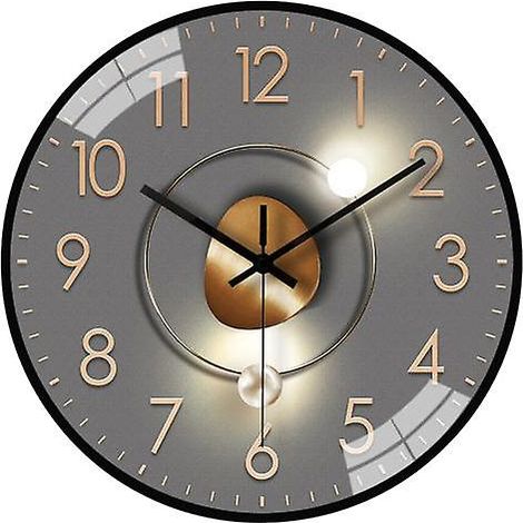 Moderne Wanduhr (Zoll), geräuschlos, batteriebetrieben, zur Wandmontage, geeignet für Wohnzimmer, Schlafzimmer, Küche, Büro, Klassenzimmer (siehe Abbildung).