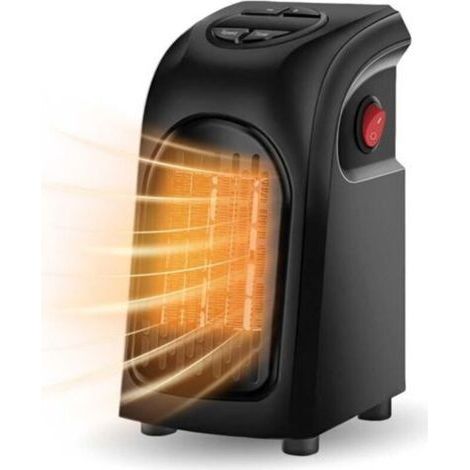 Mini radiateur à soufflet petit thermostat en céramique combustible avec 2 vitesses de chauffage et minuterie de 12 heures et température réglable plus affichage LED et protection contre la surchauffe (1/4)