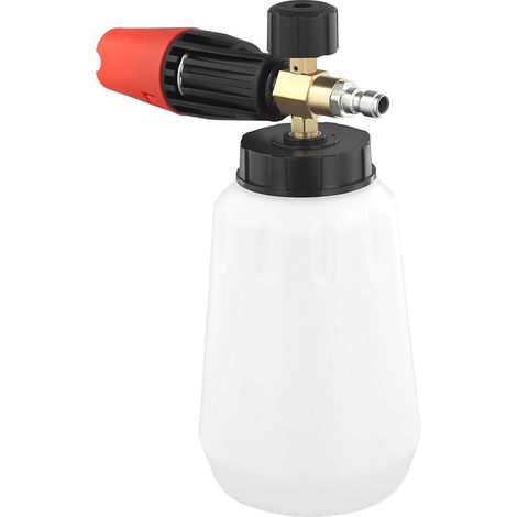 Lance à mousse à dégagement rapide 1/4 avec flacon de savon de 1 litre pour nettoyeurs haute pression - un outil de nettoyage indi (1/5)