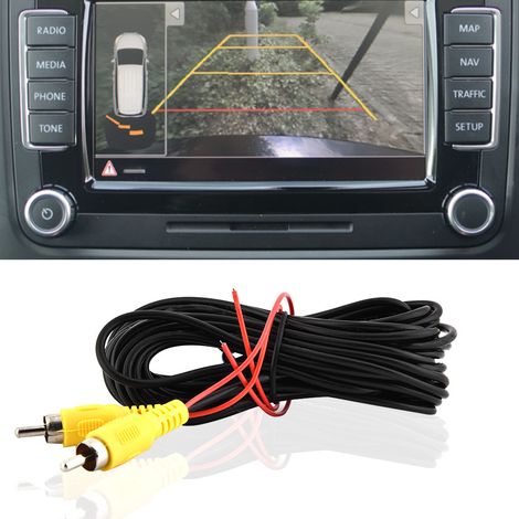 Câble RCA mâle-mâle 6M pour caméra de recul voiture, câble vidéo AV de stationnement, long fil de connexion caméra parking auto (1/5)