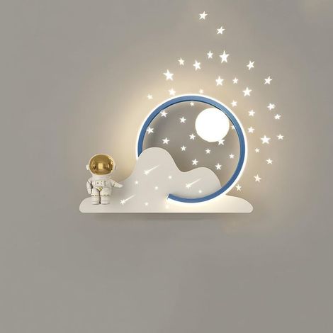 Astronaute LED Applique Murale Pour Chambre D'enfants Dimmable Chevet Applique Murale Projection Étoiles Veilleuse Bleu Blanc Contemporain Moderne Applique Murale Pour Enfants Garçon Fille Cham (1/5)