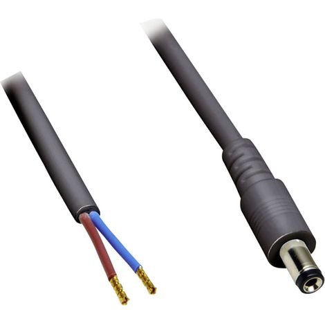 BKL Electronic 075180 Niedervolt-Anschlusskabel Niedervolt-Stecker - offene Kabelenden 5.50 mm 2.50