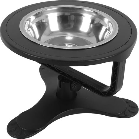 Support réglable pour gamelle de Chat surélevée, gamelle inclinée pour Chats de Tous âges (Noir) (1/5)