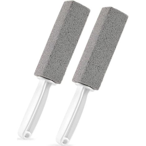 2er-Pack Bimsstein-WC-Reinigungsbürste mit Griff, entfernt Kalkablagerungen, Kalkablagerungen und Rost in der WC-Schüssel. Geeignet für die Reinigung von Toiletten.-Gray
