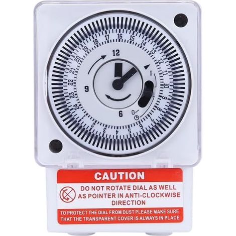 Interruttore temporizzato modulare, ciclo 24 ore e 15 minuti, timer meccanico SL-189 220V, per il controllo automatico di luci e riscaldamento.