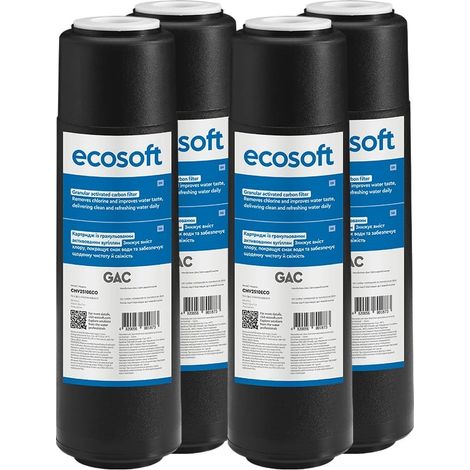 Filtre charbon actif granulaire 10' ECOSOFT lot de 4