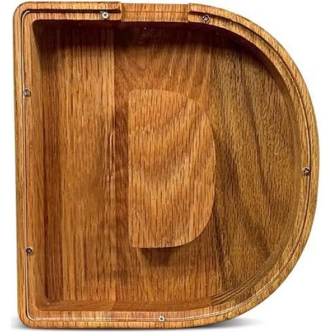 Tirelire - Bois - Hêtre Naturel - Forme Lettres A Et L - Avec Vitre Transparente - Pour Maison Bureau Chambre D Enfant - 1 Pièce (1/4)