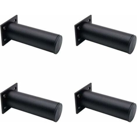 Adjustable furniture legs, set of 4, matte black, aluminum alloy, 30 x 120 mm, legs for TV stands, coffee tables, cabinets, sofas