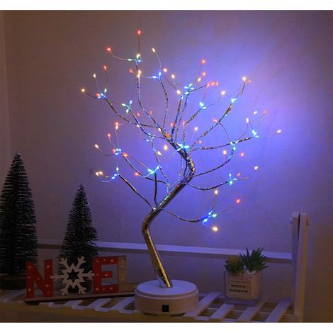 Twinkling Boom - Illuminazione per albero di Natale a quattro colori - Lampada per albero con filo di rame - Lampada a LED per albero - Luci per albero - Luce notturna a LED per albero