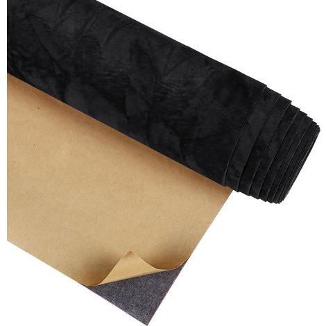 APEX Papier peint en feutre épais autocollant noir - aspect velours - convient pour les plans de travail et les tiroirs - 1 x 1 m (1/5)