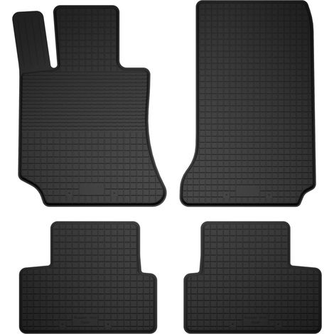 Tapis de sol en caoutchouc, lot de 4, universels pour : Mercedes Classe C W205 avec repose-pieds, break, berline (2015-)
