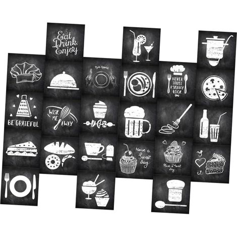 24 pegatinas decorativas para azulejos, autoadhesivas para paredes de cocina, baño y otras superficies lisas. (1/5)